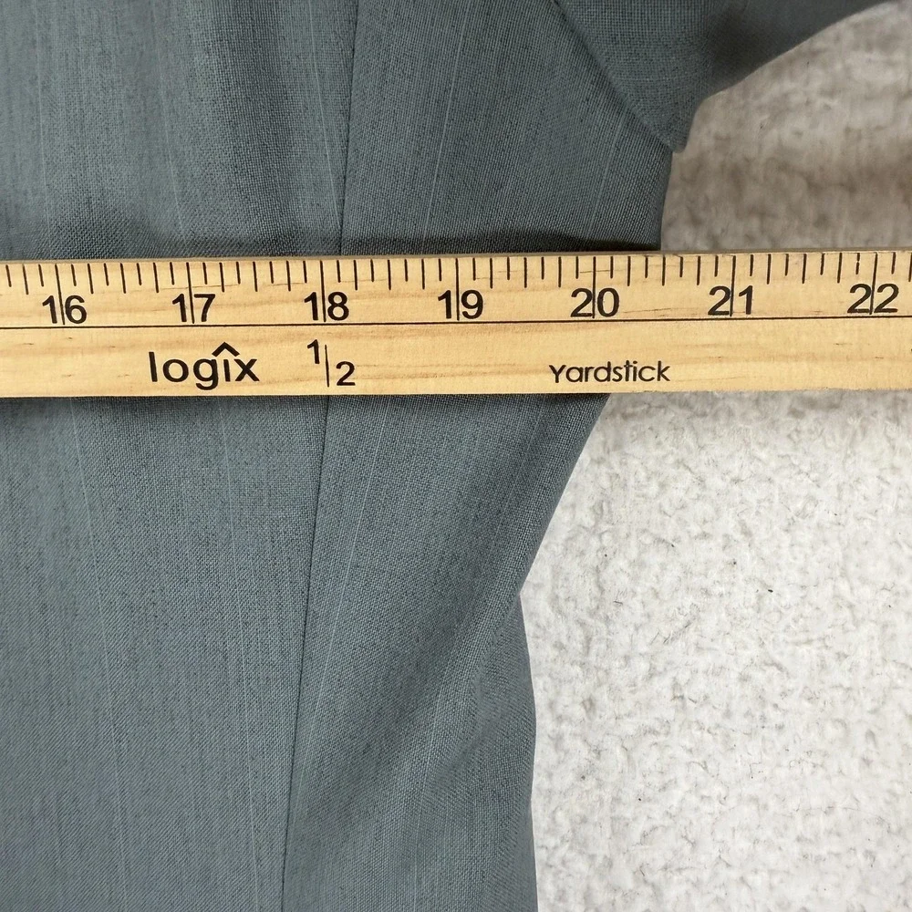 Lubiam Suit Jacket Mens 50L Gray Wool One Button Made‎ Italy Striped Notch Lapel